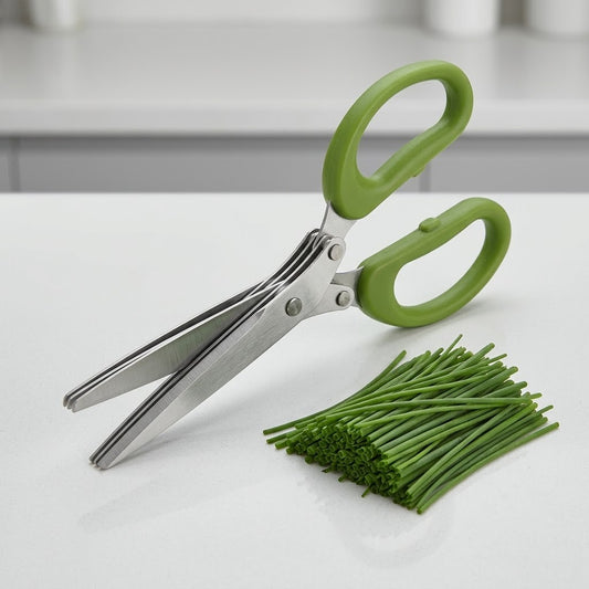 5 Blade Herb Scissors – Stainless Steel Kitchen Herb Cutter For Fresh Seasonings